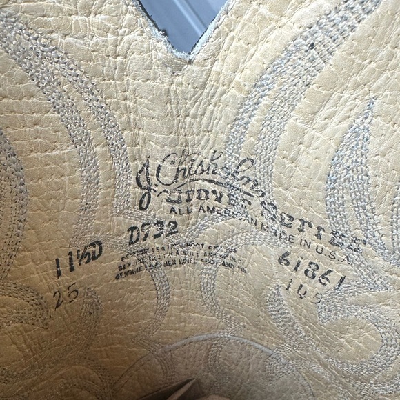 Vintage J Chisholm Drover Series Handmade USA Gray Western Cowboy Men’s 11 - Picture 9 of 9